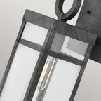Quintiesse Porter Outdoor Medium Wall Lantern in Aged Zinc