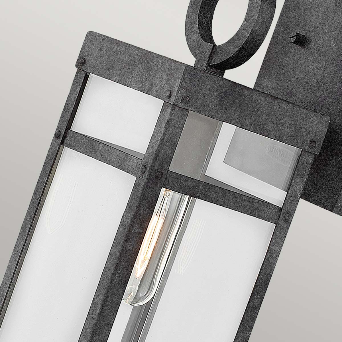 Quintiesse Porter Outdoor Medium Wall Lantern in Aged Zinc