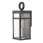 Quintiesse Porter Outdoor Small Wall Lantern in Aged Zinc