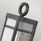 Quintiesse Porter Outdoor Small Wall Lantern in Aged Zinc