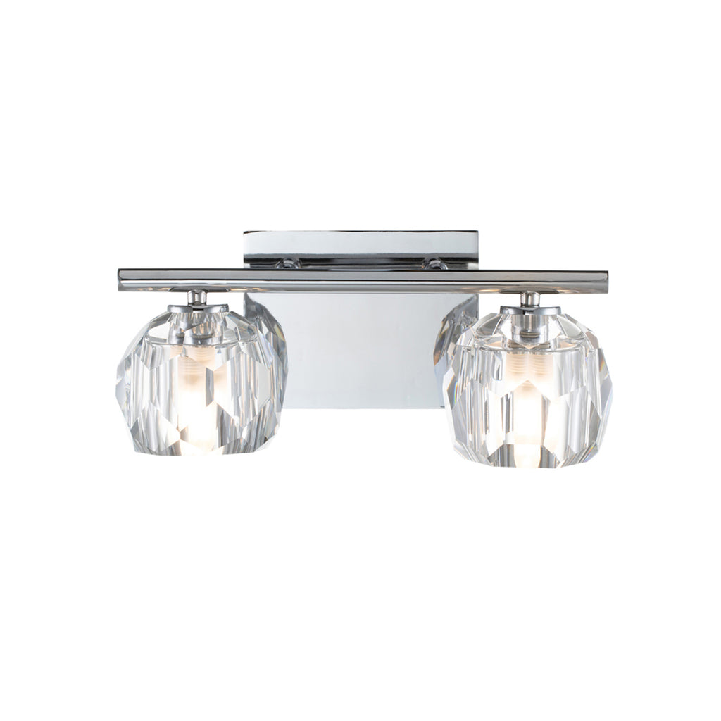 Quintiesse Regalia Bathroom 2 Light Wall Light in Polished Chrome