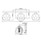Quintiesse Regalia Bathroom 3 Light Wall Light in Polished Chrome