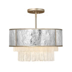 Quintiesse Reverie 4 Light Semi-flush/Pendant in Champagne Gold 