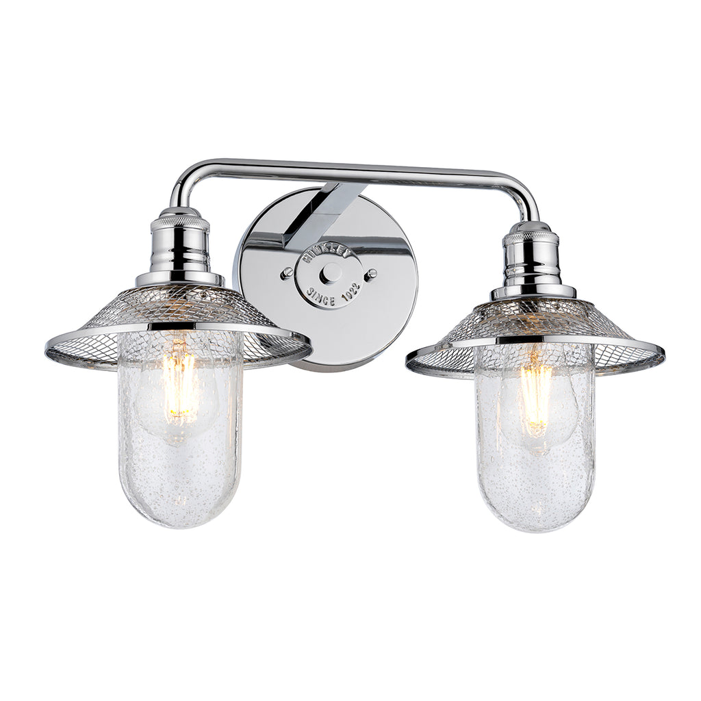 Quintiesse Rigby 2 Light Wall Light Polished Chrome