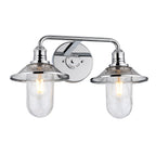 Quintiesse Rigby 2 Light Wall Light Polished Chrome