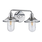 Quintiesse Rigby 2 Light Wall Light Polished Chrome