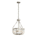 Quintiesse Roux 3 Light Pendant/ Semi-Flush in Brushed Nickel