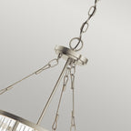 Quintiesse Roux 3 Light Pendant/ Semi-Flush in Brushed Nickel