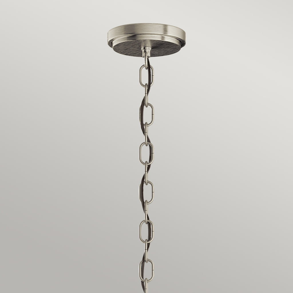 Quintiesse Roux 3 Light Pendant/ Semi-Flush in Brushed Nickel