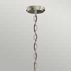 Quintiesse Roux 3 Light Pendant/ Semi-Flush in Brushed Nickel