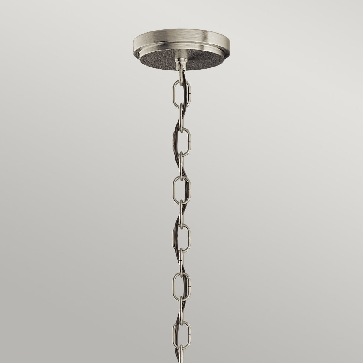 Quintiesse Roux 3 Light Pendant/ Semi-Flush in Brushed Nickel