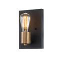 Quintiesse Silas Wall Light in Aged Zinc & Heritage Brass