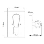 Quintiesse Silas Wall Light in Aged Zinc & Heritage Brass