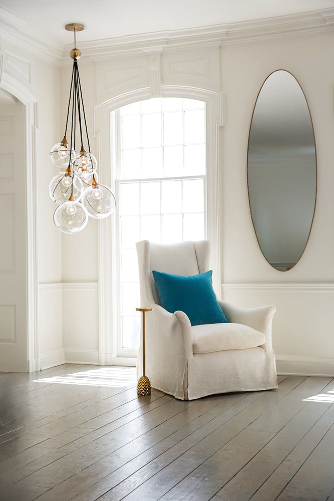 Quintiesse Skye 6 Light Pendant Light Heritage Brass