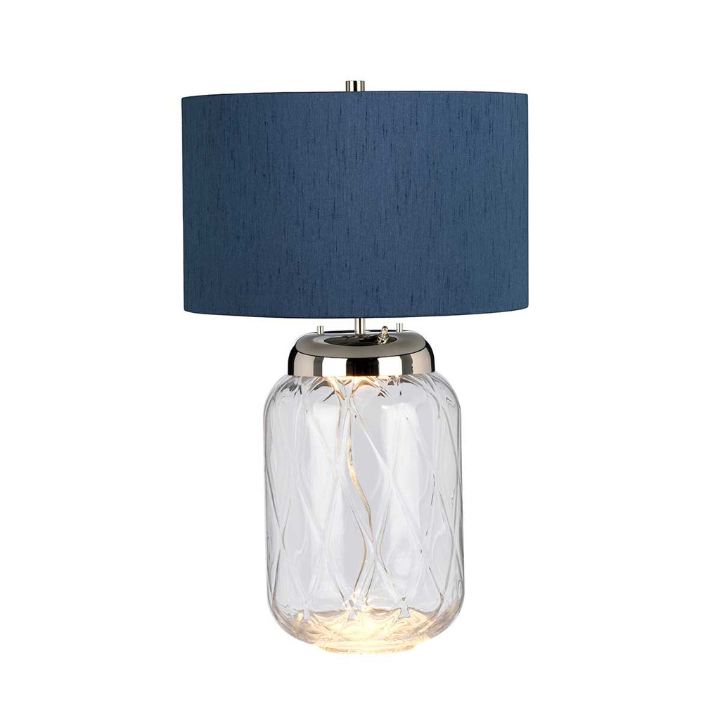 Quintiesse Sola 2 Light Table Lamp - Breton Shade in Polished Nickel