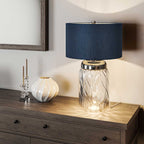 Quintiesse Sola 2 Light Table Lamp - Breton Shade in Polished Nickel