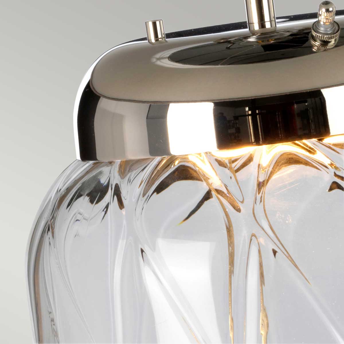 Quintiesse Sola 2 Light Table Lamp - Breton Shade in Polished Nickel