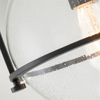 Quintiesse Somerset Flush in Black with Clear Shade with Clear Shade