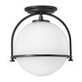 Quintiesse Somerset Flush in Black with Opal Shade