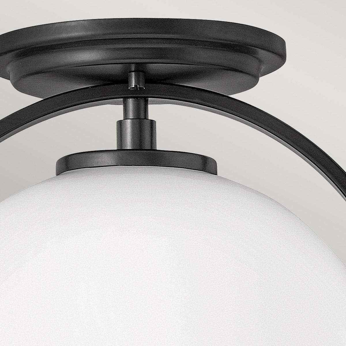 Quintiesse Somerset Flush in Black with Opal Shade