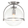 Quintiesse Somerset Flush in Brushed Nickel with Clear Shade