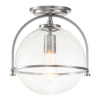 Quintiesse Somerset Flush in Brushed Nickel with Clear Shade