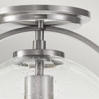 Quintiesse Somerset Flush in Brushed Nickel with Clear Shade