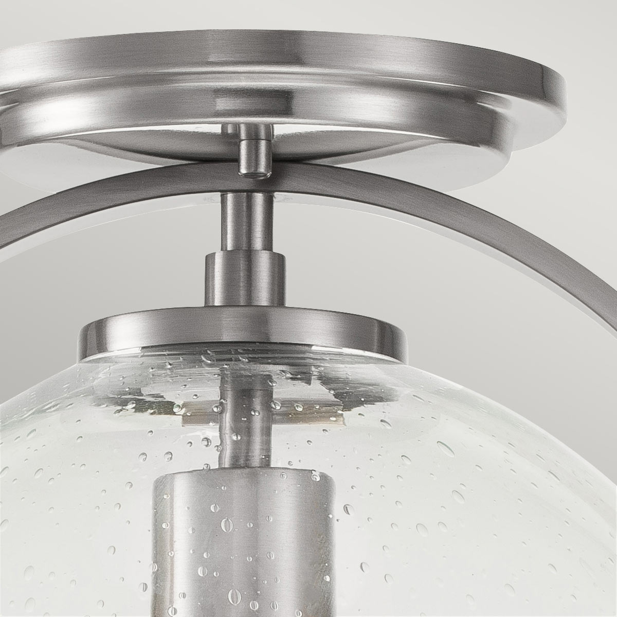 Quintiesse Somerset Flush in Brushed Nickel with Clear Shade