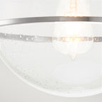 Quintiesse Somerset Flush in Brushed Nickel with Clear Shade