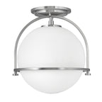 Quintiesse Somerset Flush in Brushed Nickel with Opal Shade