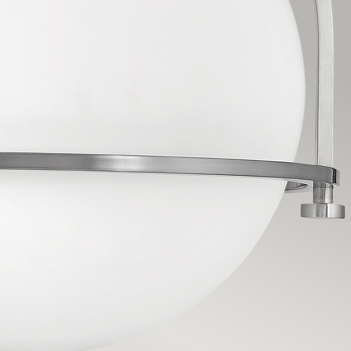 Quintiesse Somerset Flush in Brushed Nickel with Opal Shade