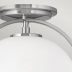 Quintiesse Somerset Flush in Brushed Nickel with Opal Shade