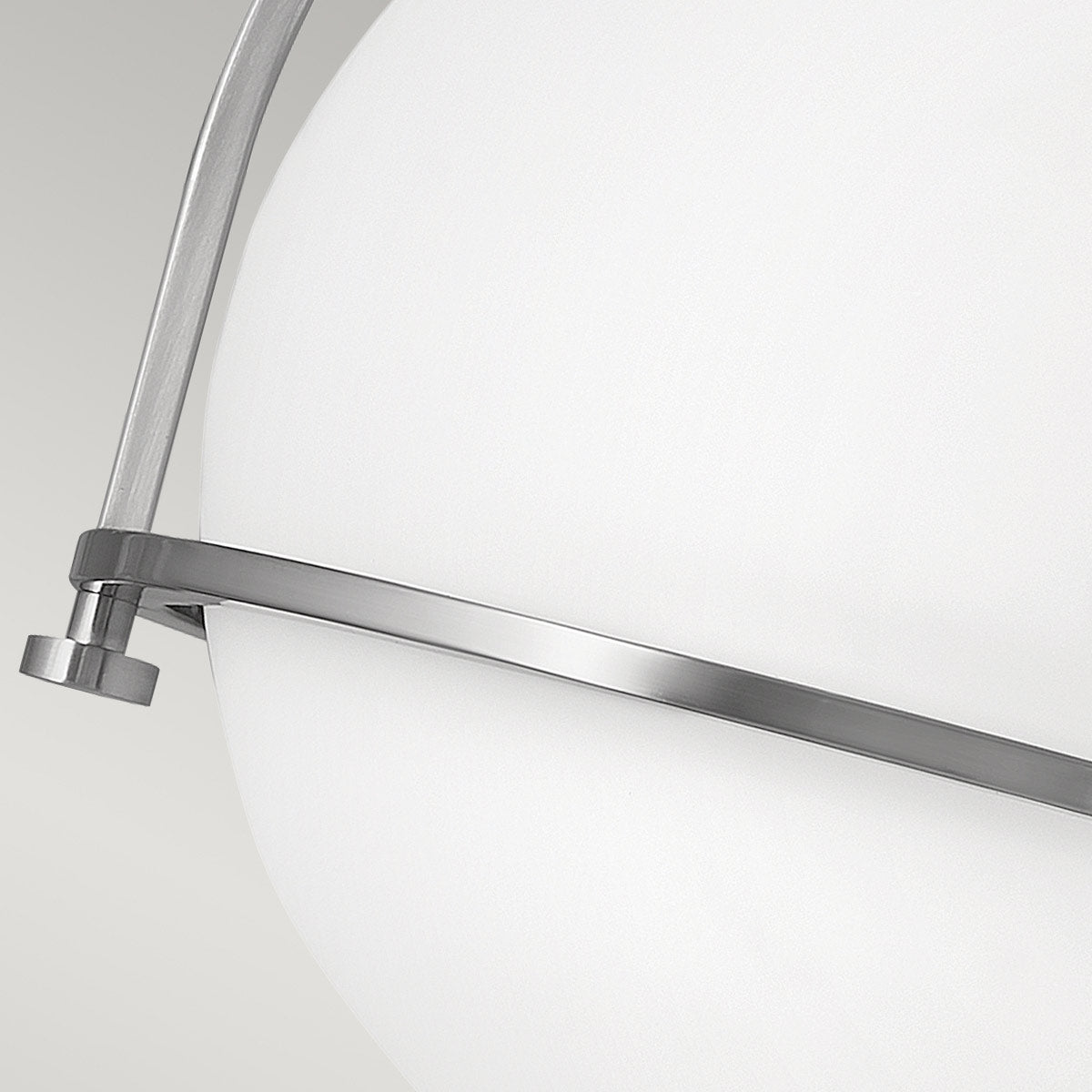 Quintiesse Somerset Flush in Brushed Nickel with Opal Shade