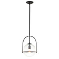 Quintiesse Somerset Medium Pendant in Black with Clear Shade