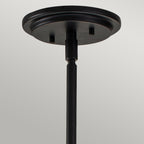 Quintiesse Somerset Medium Pendant in Black with Clear Shade