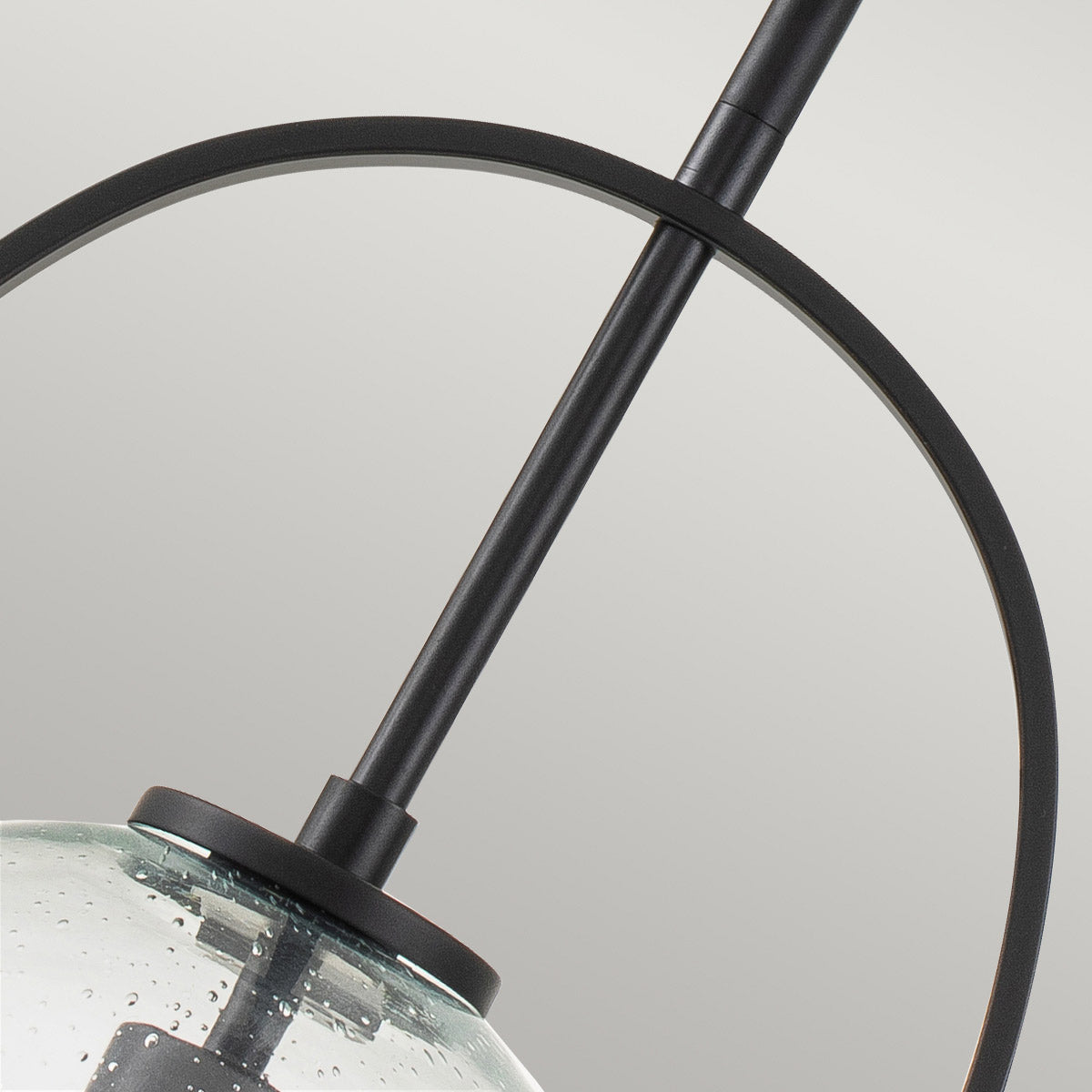 Quintiesse Somerset Medium Pendant in Black with Clear Shade