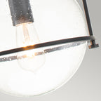Quintiesse Somerset Medium Pendant in Black with Clear Shade