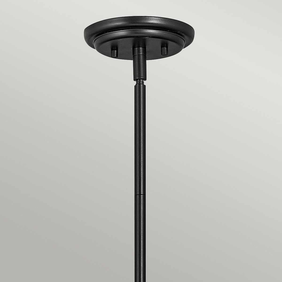 Quintiesse Somerset Medium Pendant in Black with Opal Shade