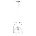 Quintiesse Somerset Medium Pendant in Brushed Nickel with Clear Shade