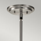 Quintiesse Somerset Medium Pendant in Brushed Nickel with Clear Shade