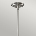 Quintiesse Somerset Medium Pendant in Brushed Nickel with Opal Shade