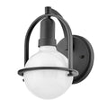 Quintiesse Somerset Wall Light in Black with Opal Shade