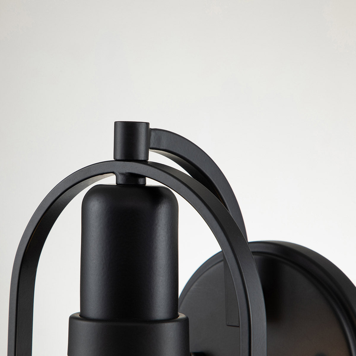 Quintiesse Somerset Wall Light in Black with Opal Shade