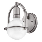 Quintiesse Somerset Wall Light in Brushed Nickel with Opal Shade