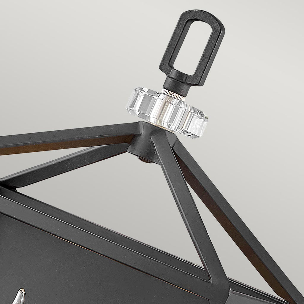 Quintiesse Stinson 2 Light Wall Light in Black with Polished Nickel