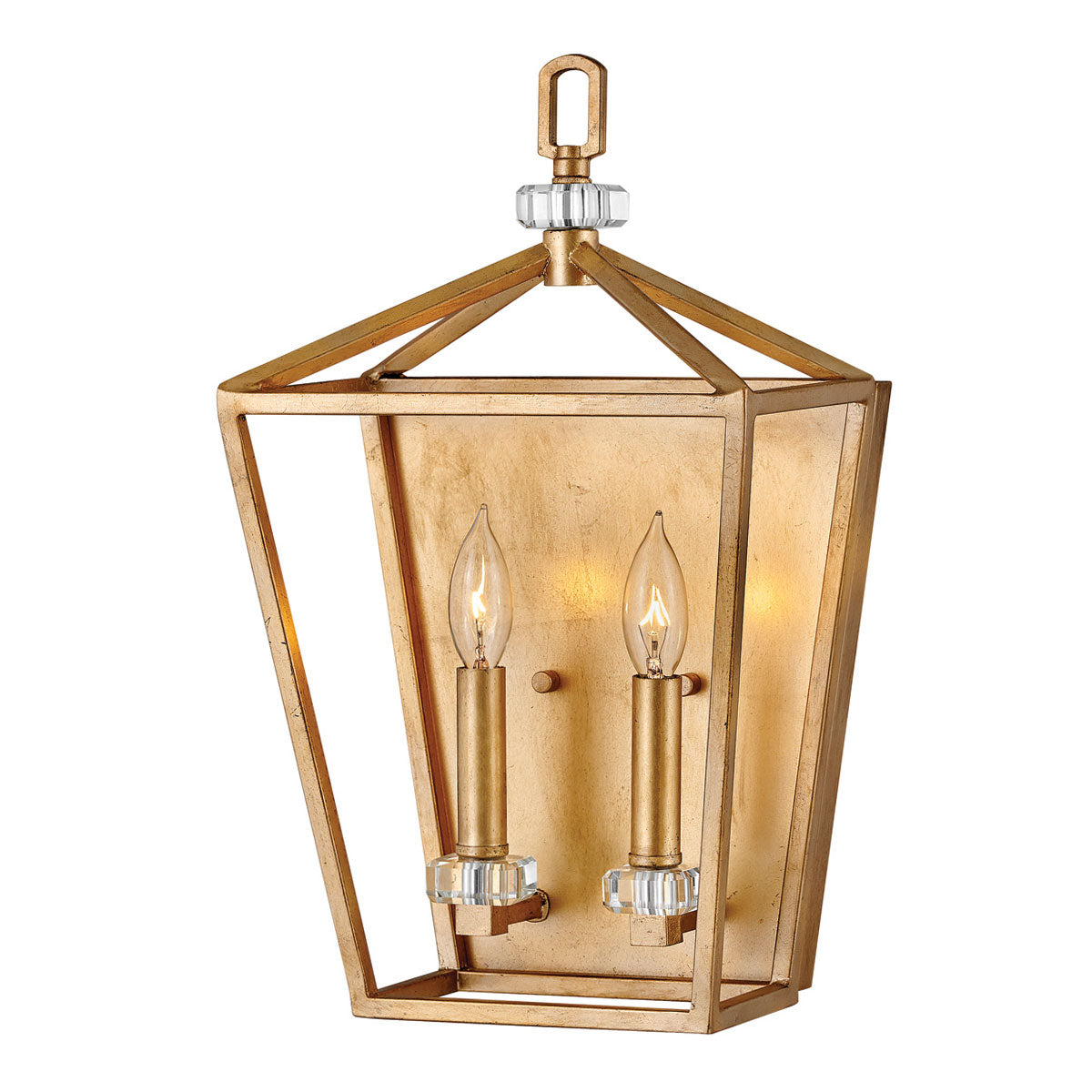 Quintiesse Stinson 2 Light Wall Light in Distressed Brass