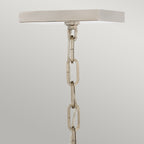 Quintiesse Stinson 4 Light Large Pendant/ Semi-Flush in Black with Polished Nickel