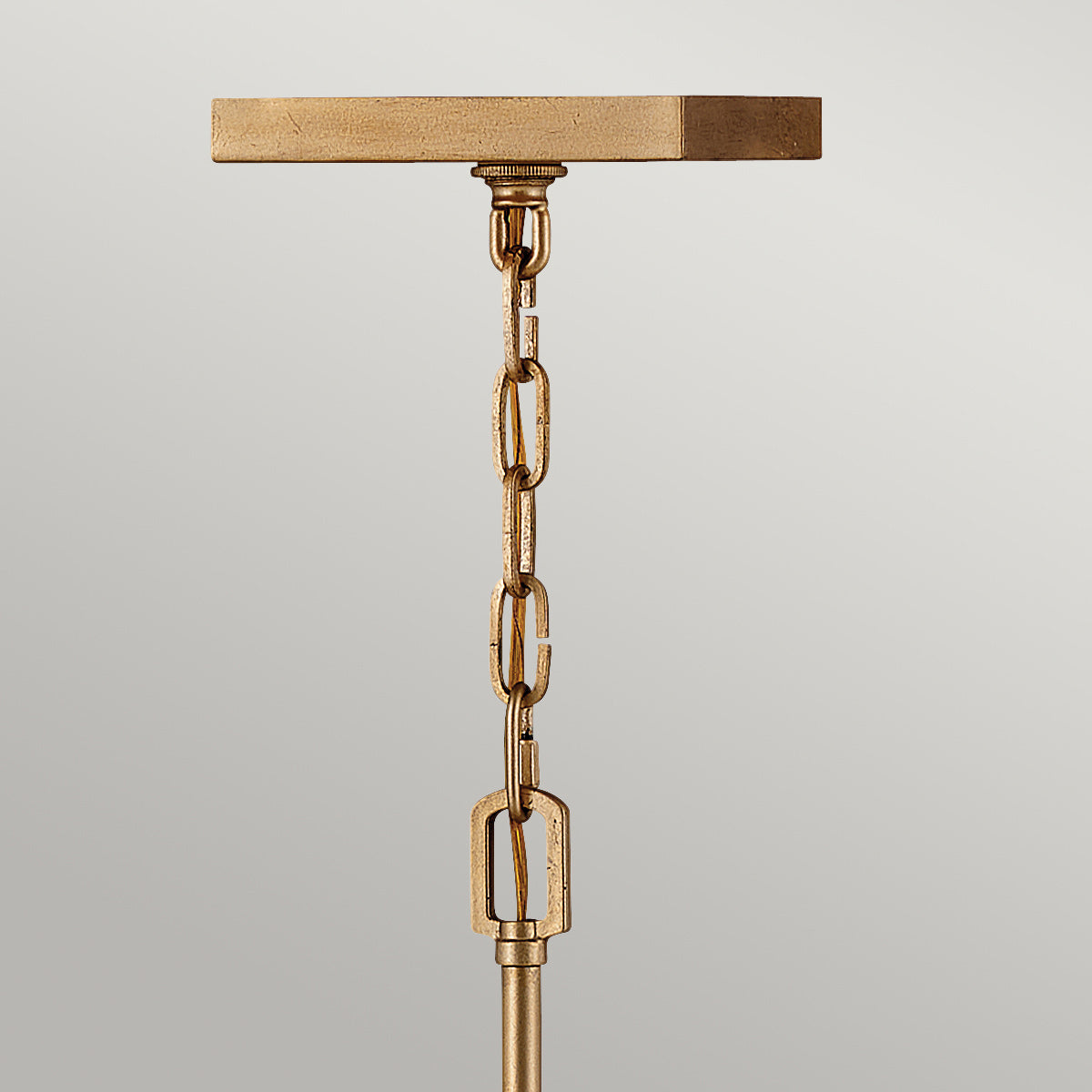 Quintiesse Stinson 4 Light Large Pendant/ Semi-Flush in Distressed Brass