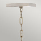 Quintiesse Stinson 4 Light Medium Pendant/ Semi-Flush in Black with Polished Nickel