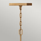 Quintiesse Stinson 4 Light Medium Pendant/ Semi-Flush in Distressed Brass